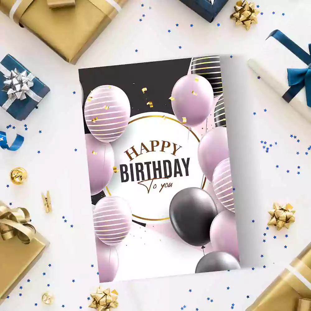 Happy Birthday Greeting Card Friend, Brother, Sister, Father, Mother, Husband, Wife, Boyfriend, Girlfriend, Fiancée, Fiance, lover