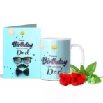 Birthday Greeting Card Coffee Mug 350 ml 2 Red Roses Dad Daddy Father papa paa grandfather