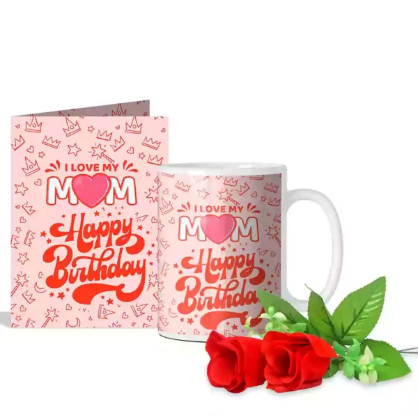 Birthday Greeting Card Coffee Mug 350 ml 2 Red Roses Dad Daddy Father papa paa grandfatheR