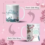 Merry Christmas Ceramic Coffee Mug 350 ML x mas santa surprise gift my passion